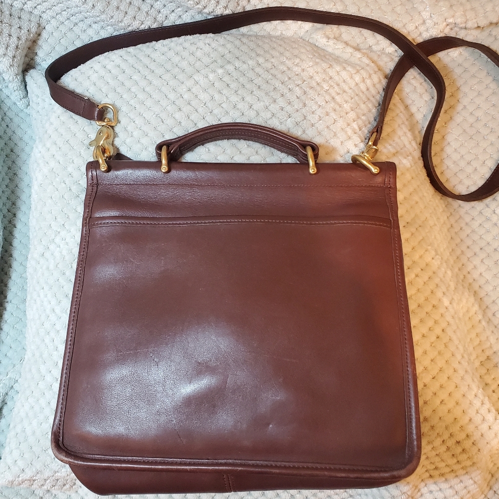 Vintage Coach Willis Station Crossbody Shoulder Bag Brown Leather - Picture 10 of 16